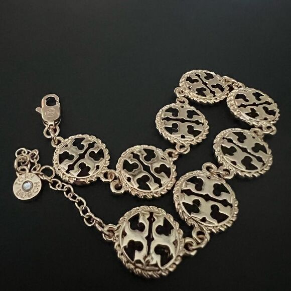 TORY BURCH• Rope lined Disc bracelet - Picture 4 of 8